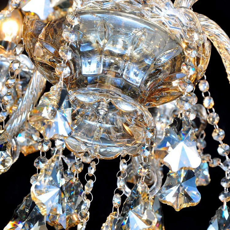DecorBites™ Crystal LED Chandelier Gold/Silver K9 6/8/10/15/18 Arm Living Room Lighting