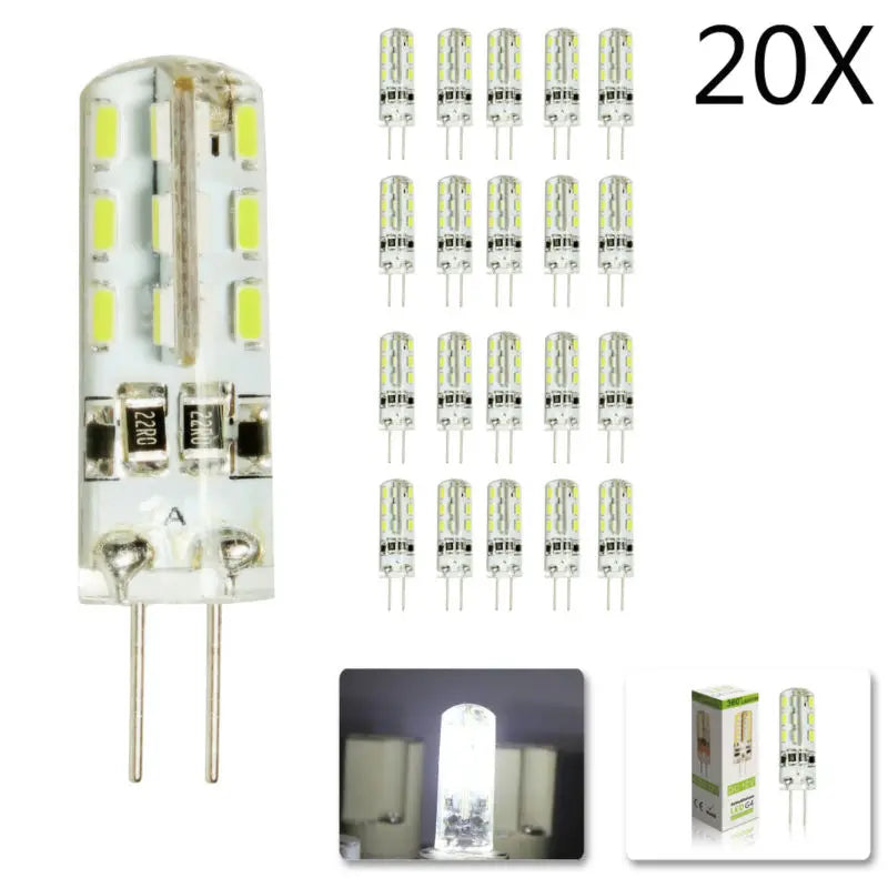 DecorBites™ G4 LED Corn Lamp 3W 24leds SMD 3014 Spotlight Bulbs Warm Cold White