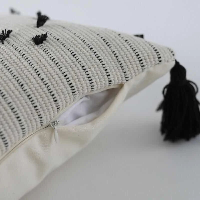 DecorBites™ Geometric Tassels Cushion Cover for Home Sofa Bed Decoration