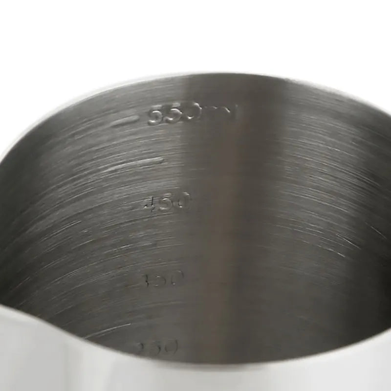 DecorBites™ Frothing Cup: Stainless Steel Measuring Pitcher for Latte Art