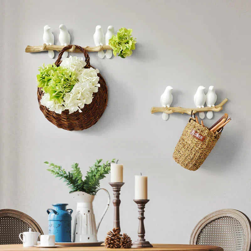 DecorBites™ Bird Resin Hanger: Living Room Coat Towel Hat Holder and Kitchen Hook