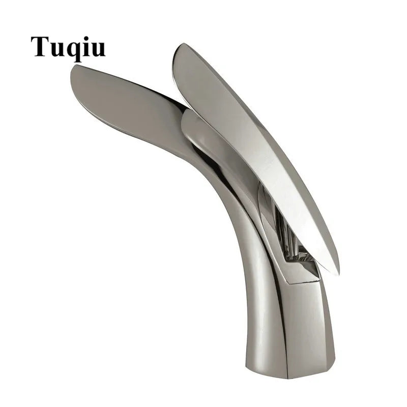 DecorBites™ Gold Brass Bathroom Faucet Single Handle Basin Mixer Tap - Rose Gold