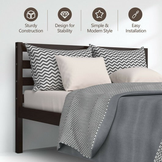 Full Size Bed frame Foundation with Solid Wooden Slat Suppor