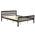 Queen Wood Platform Bed with Headboard - Color: Espresso - Size: Queen Size