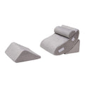 4 Pieces Bed Wedge Pillow for Back Neck and Leg Pain Relief-Gray - Color: Gray