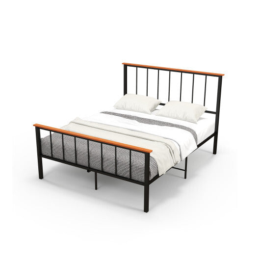 Bed Frame with Headboard and Footboard-Full Size