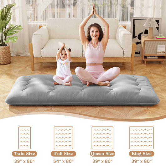 Futon Mattress with Washable Cover and Carry Bag-Full Size