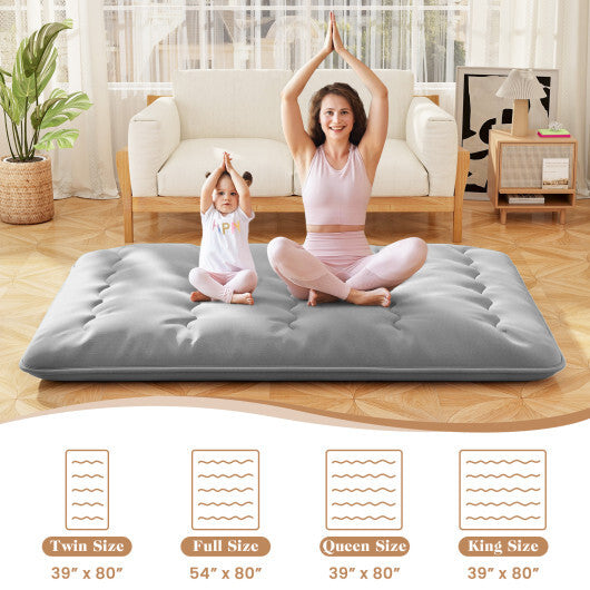 Futon Mattress with Washable Cover and Carry Bag-Full Size
