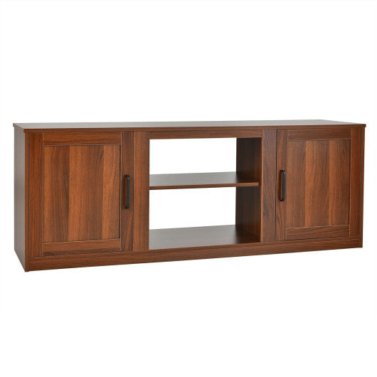 TV Stand with Double Barn Doors for TVs up to 65 Inch-Natural