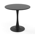 31.5 Inch Round Dining Table with Anti-Slip PP Ring-Black