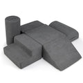 6-Piece Baby Climbing Blocks with 30D High-Density Foam and Carrying Handles-Multicolor