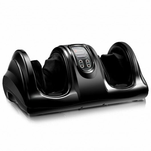 Therapeutic Shiatsu Foot Massager with High Intensity Rollers-Black - Color: Black