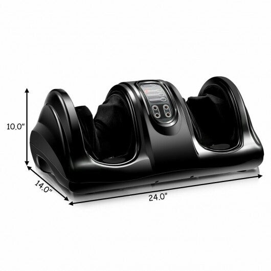 Therapeutic Shiatsu Foot Massager with High Intensity Rollers-Black - Color: Black