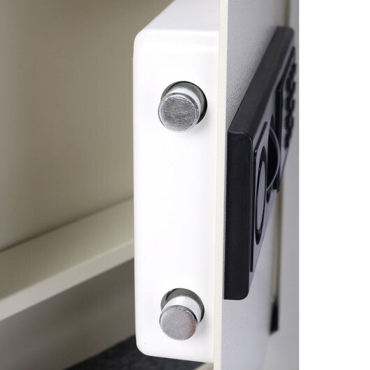 Digital Flat Recessed Wall Safe Security Lock Gun Cash Box-White