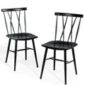 Set of 2 Modern Dining Chairs with Backrest