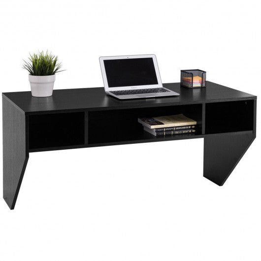 Wall Mounted Floating Computer Table Desk Storage Shelf-White