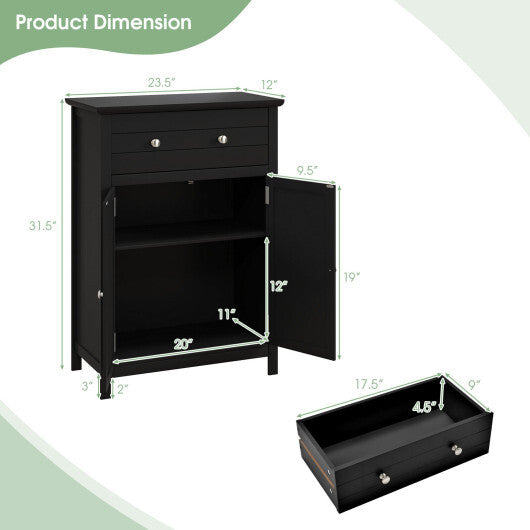 Free Standing Bathroom Storage Cabinet with Large Drawer