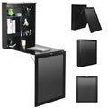 Convertible Wall Mounted Table with A Chalkboard-White