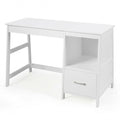 47.5 Inch Modern Home Computer Desk with 2 Storage Drawers-White
