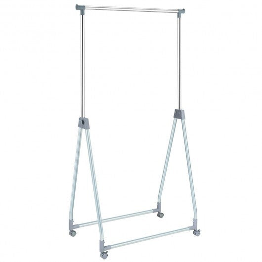Extendable Foldable Heavy Duty Clothing Coat Rack Stand with Hanging Rod