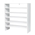 3 Pieces 31-Inch Stackable Multi-Shape Shoe Rack-Brown