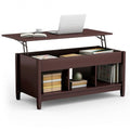 Coffee Table with Hidden Storage Compartment-White