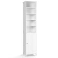 72 Inches Free Standing Tall Floor Bathroom Storage Cabinet-Gray