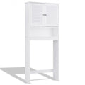 Over The Toilet Storage Cabinet with Double Doors and Adjustable Shelf