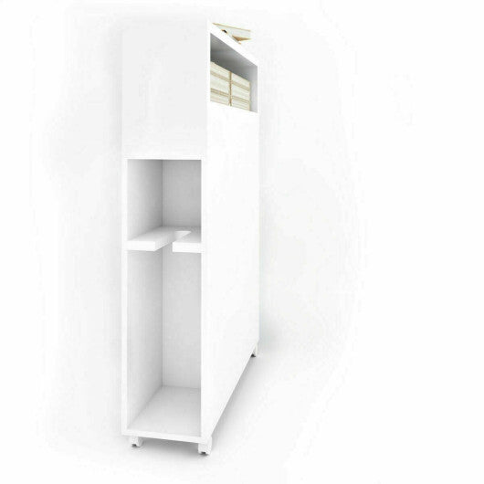 Slim Bathroom Cabinet Wooden Toilet Organizer with Deep Slide Out Drawers