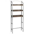 3-Tier Over-The-Toilet Bathroom Spacesaver Storage Rack-Silver - Color: Silver
