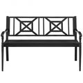 Patio Garden Bench with Powder Coated Steel Frame