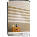 32 Inch x 20 Inch Metal Frame Wall-Mounted Rectangle Mirror-Golden