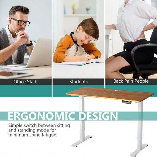 Electric Height Adjustable Standing Desk with Memory Controller-Black