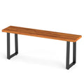 Set of 1 Wood Patio Bench 47.5" Long Dining Bench for Entryway Poolside