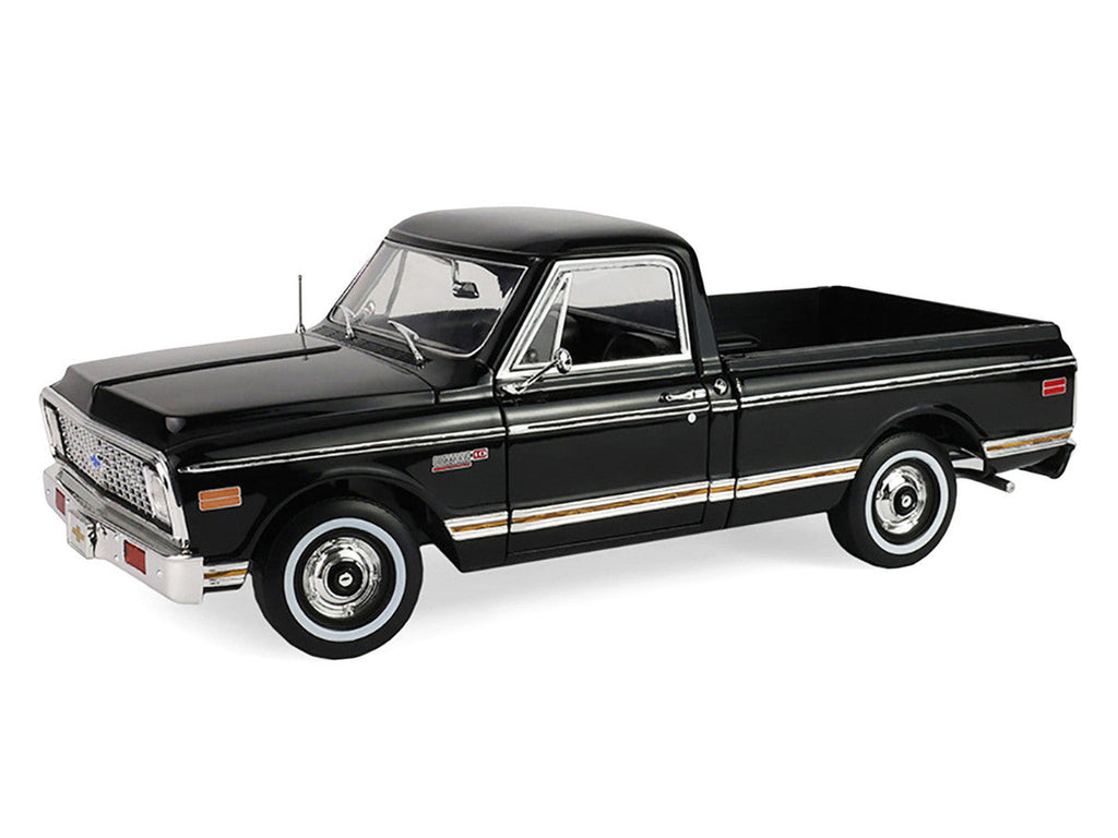 1971 Chevrolet C-10 Custom Pickup Truck Black "Barrett-Jackson - Scottsdale 2024" 1/18 Diecast Model Car by Highway 61
