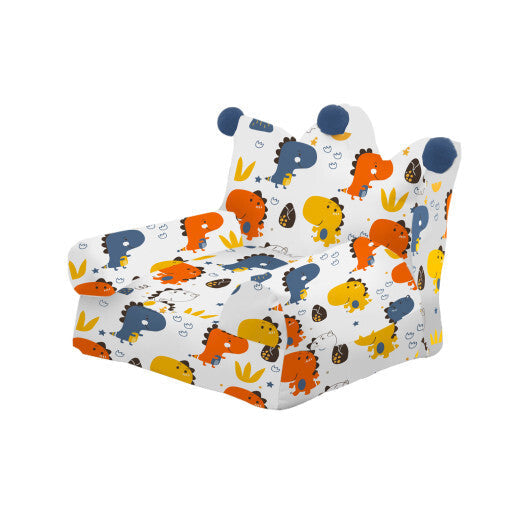 High-density Padding Kids Sofa with Armrest and Extra Pilow-Blue