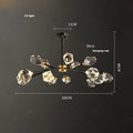 DecorBites™ Crystal Copper Chandelier Lighting for Dinning Room