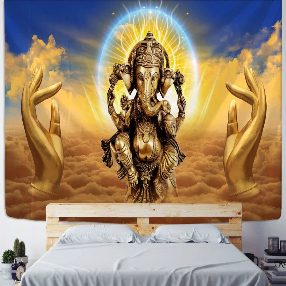 DecorBites™ Elephant Bergamot Tapestry Wall Hanging for Bohemian Home Decor