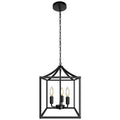 DecorBites™ Black Farmhouse Chandelier for Dining Kitchen Living Room E14 Lamp