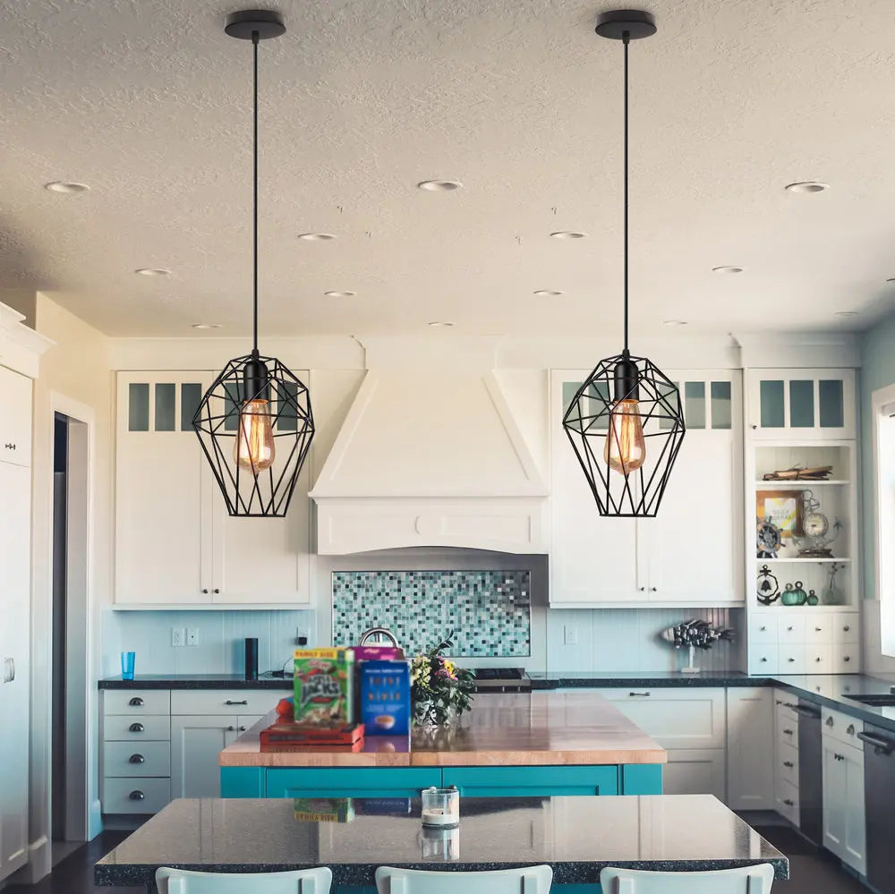 DecorBites™ Birdcage Diamond Ceiling Pendant Light Chandelier for Home Living Room Decor