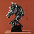 DecorBites™ Country Resin Horsehead Figurine: Creative Animal Statue for Modern Home & Office Decor