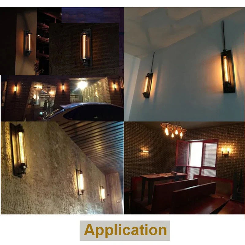 DecorBites™ Industrial Wall Lamp Black Silver Copper 8W LED Sconce Light for Bedroom Café