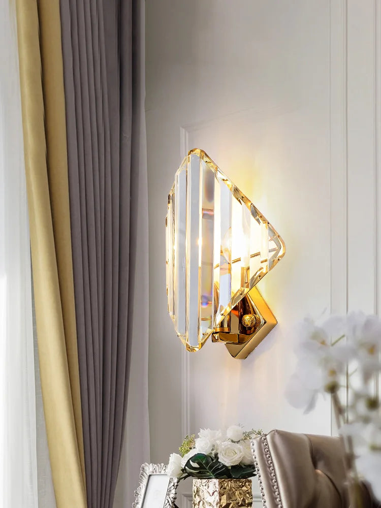 DecorBites™ Crystal Wall Lamps Modern Sconce Light Fixture for Luxury Living Room Decoration