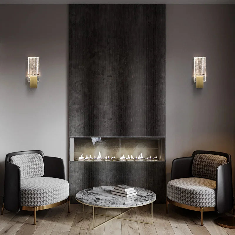 DecorBites™ Crystal Wall Light: Modern Minimalist American Art Bedside Study Designer Wall Lamp