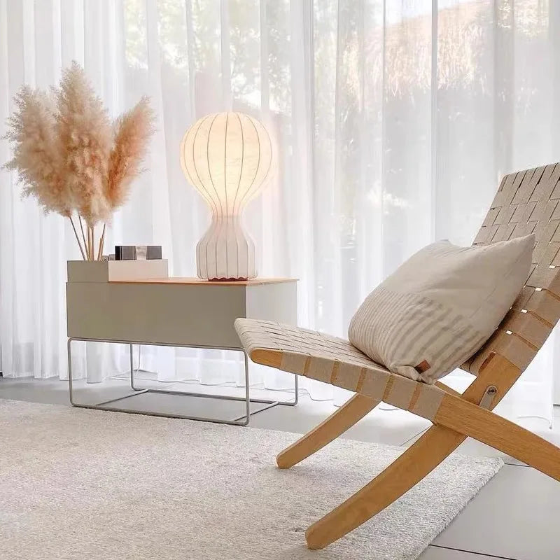 DecorBites™ Gatto Silk Table Lamp Modern Minimalist LED Bedroom Decoration