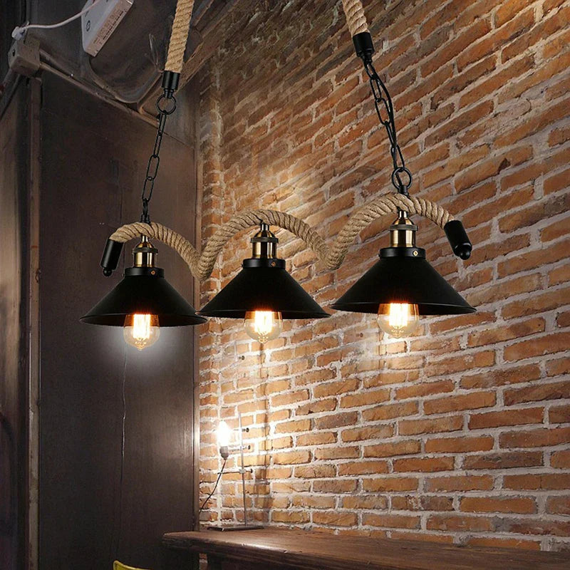 DecorBites™ Industrial Rustic Pendant Lights Indoor Lamp for Living Dining Room Home Décor