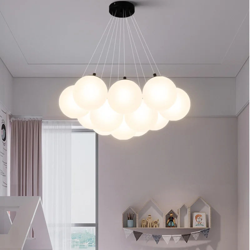 DecorBites™ Glass Ball LED Pendant Lights for Teen Room Decor