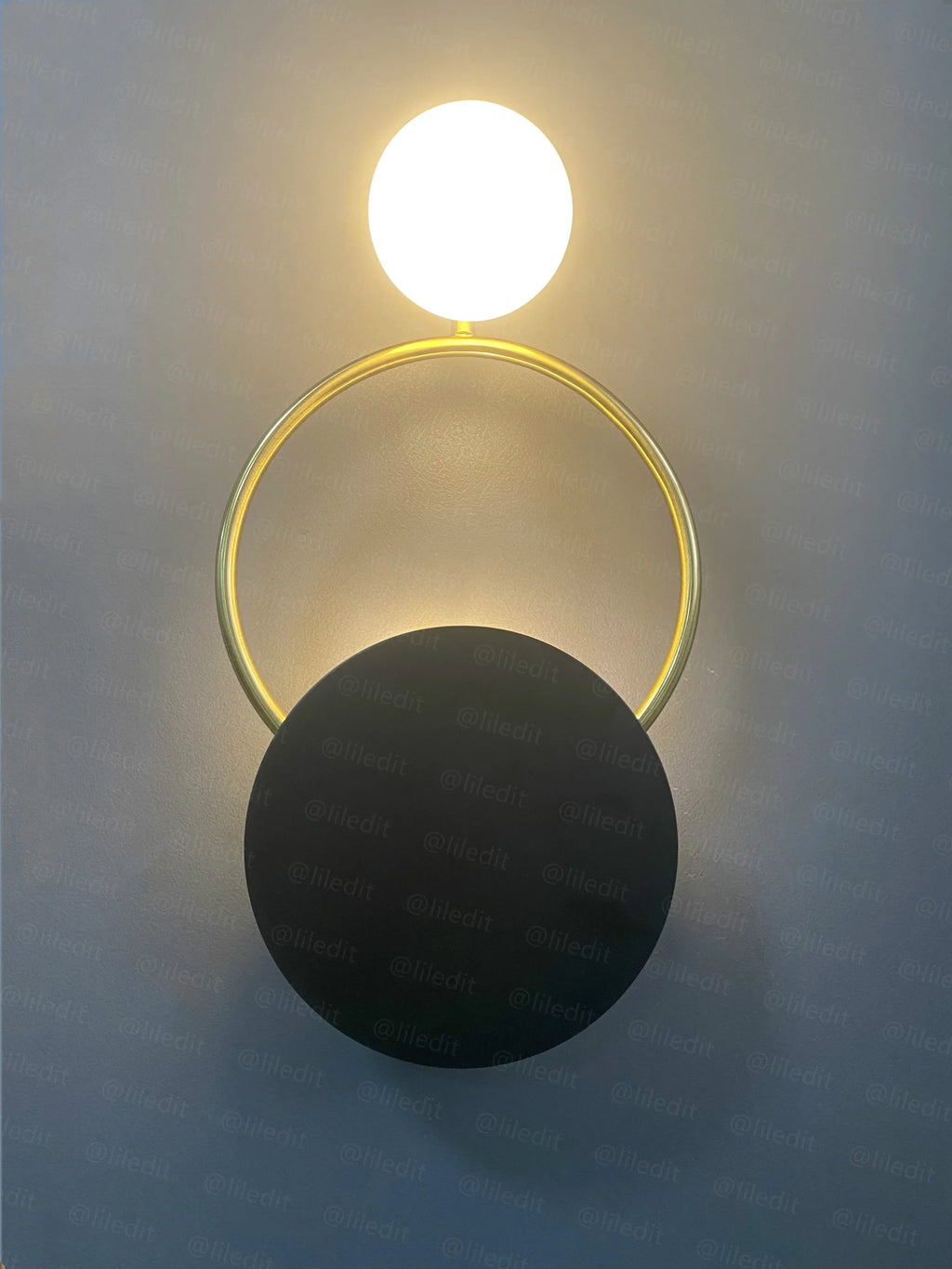 DecorBites™ Golden Ring Sconce Lights Fixture for Bedroom Living Room Hallway Decor