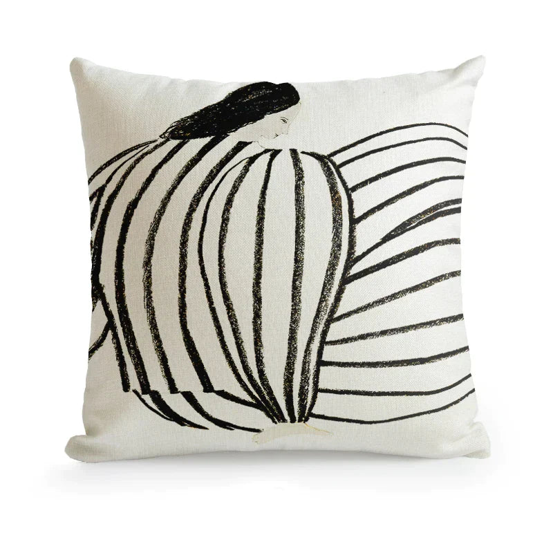 DecorBites™ Cute Dog Printed Designer Throw Pillow Cover for Living Room Sofa Decor