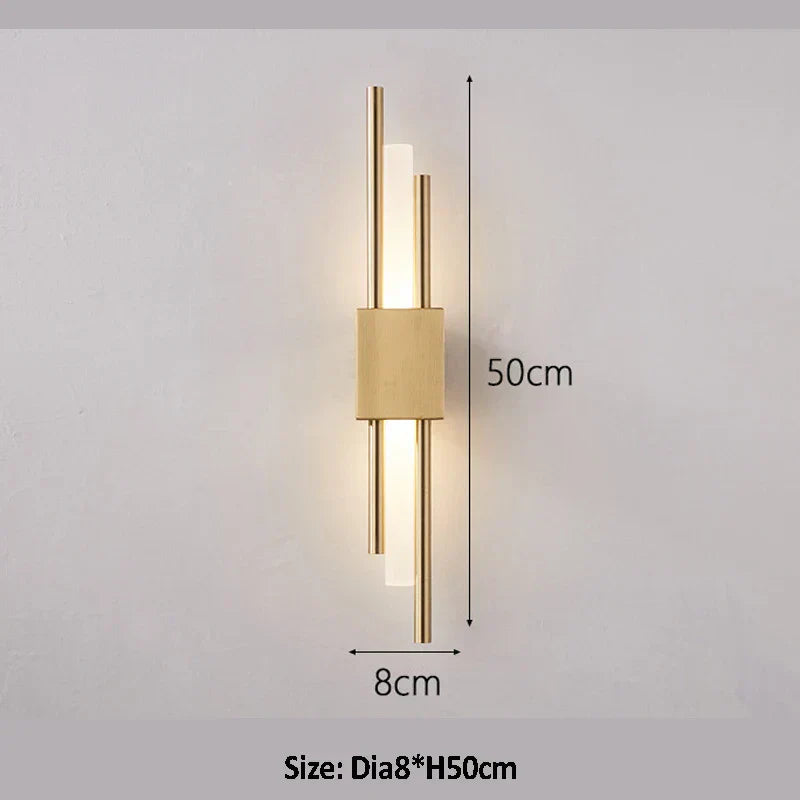 DecorBites™ Golden LED Wall Lamp for Elegant Home and Hotel Lighting